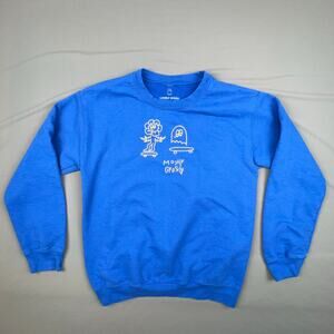 Lonely Ghost Mostly Ghostly Sweatshirt | Size S Blue Crewneck